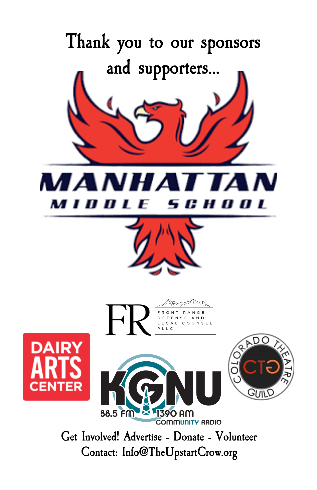 Thanks to our Sponsors